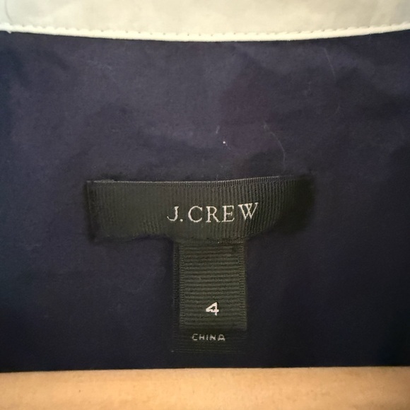 J.Crew Navy Camp Tunic Dress Size 4 | V-Neck Cotton Old Money Preppy Resortwear - Picture 10 of 13